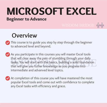 Microsoft Excel Beginner To Advanced Training Course - Learn Video Course