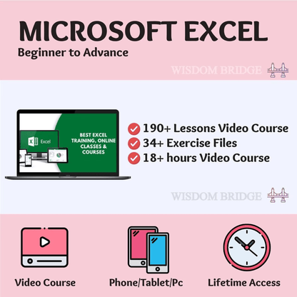 Microsoft Excel Beginner To Advanced Training Course - Learn Video Course
